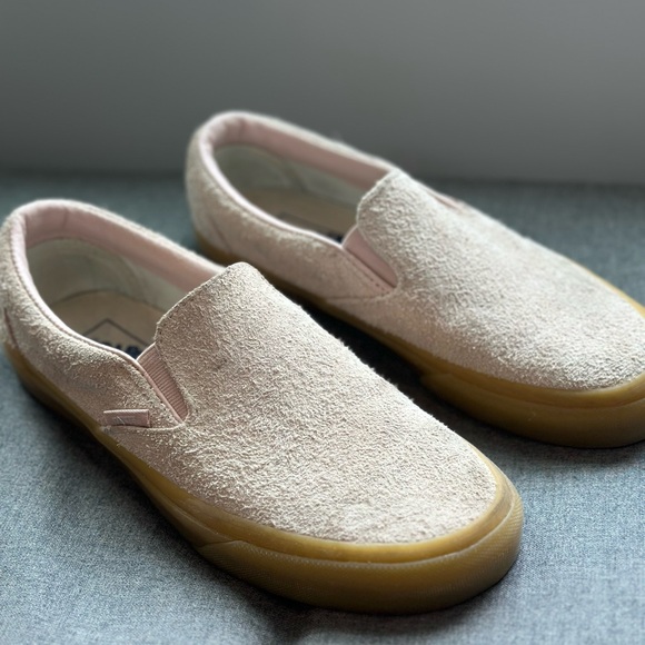 Vans Slip-ons Suede Pale Pink Wmn 7/ Men 5.5 - Picture 6 of 8